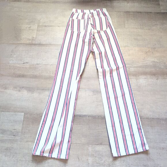 NWT ASOS Design Tall Full Length Flare Striped Jeans Size 25/36 - Picture 5 of 11